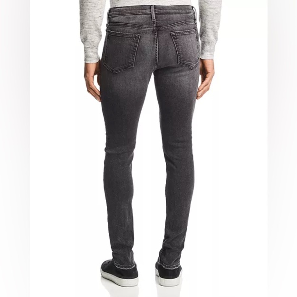Frame Jagger True Skinny in Hubbel St faded dark gray wash